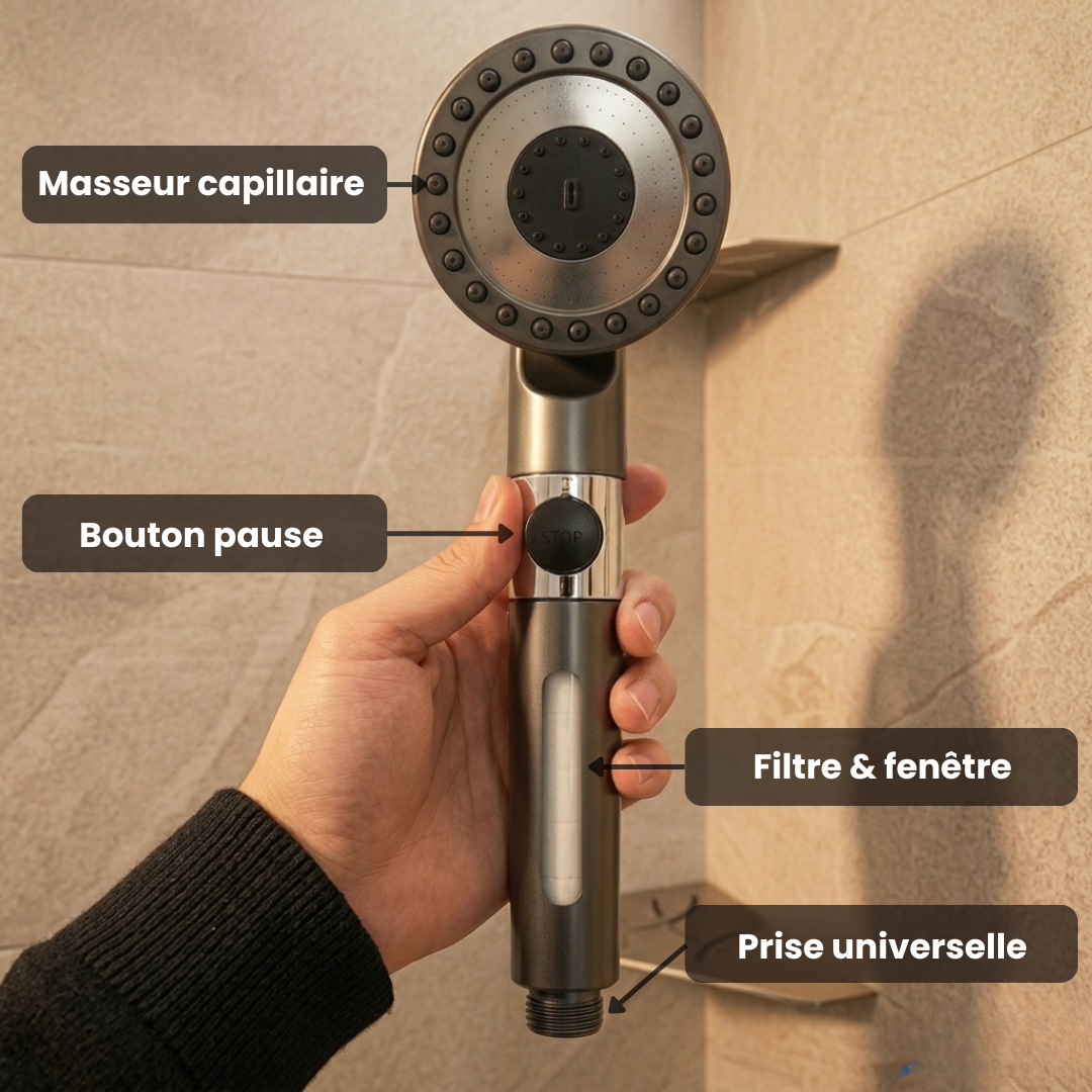 AquaPure™ — Pommeau de douche filtrant